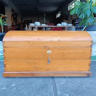 Baúl antiguo madera maciza - Imagen 2