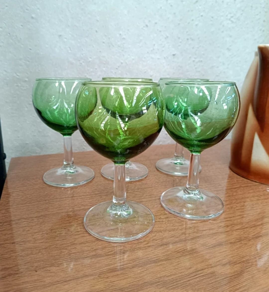 Copas verdes de cristal - Imagen 1