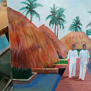 Cuadro pintura óleo tropical - Imagen 2