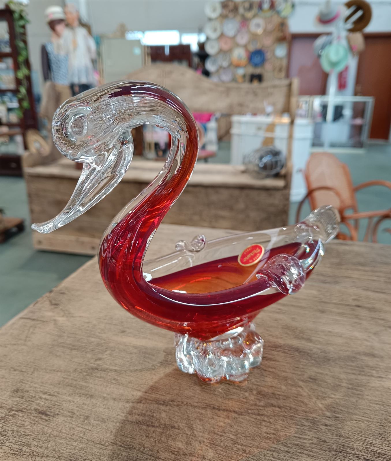 Figura cisne de cristal de Murano - Imagen 1