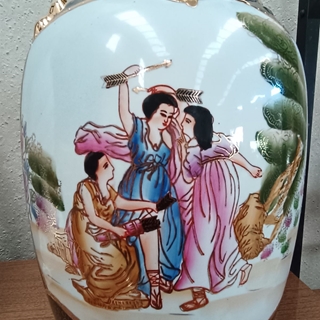 Jarrón de cerámica estilo Satsuma - Imagen 2