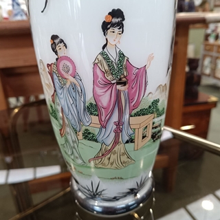 Jarrón florero japonés de opalina - Imagen 2