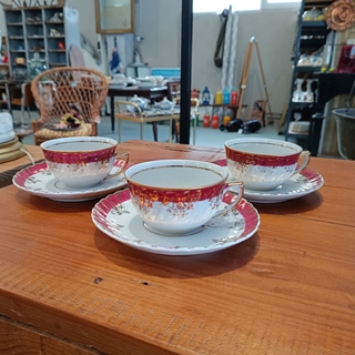 Juego de 3 tazas románticas de porcelana - Imagen 2
