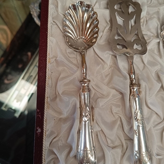 Juego de postre de plata S.XX - Imagen 2
