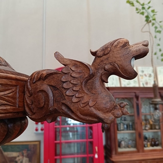 Lámpara de dragones roble S.XX - Imagen 2
