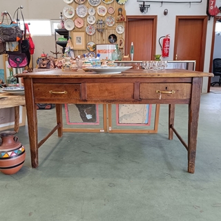 Mesa tocinera madera de castaño - Imagen 2