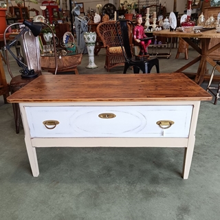 Mueble mesa auxiliar antiguo de madera - Imagen 2