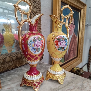 Pareja de jarrones ánforas estilo barroco - Imagen 2